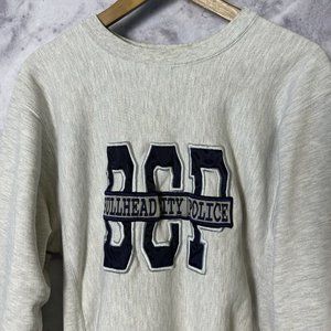 Vintage Bullhead City Police Sweatshirt Mens Large Gray Rugged Sweats USA